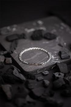 Preview: 5 mm Figaro-Edelstahlkette mit Silber-Finish - Fortis Silver